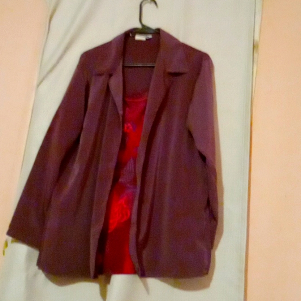 Deep purple Womens 2fer blouse